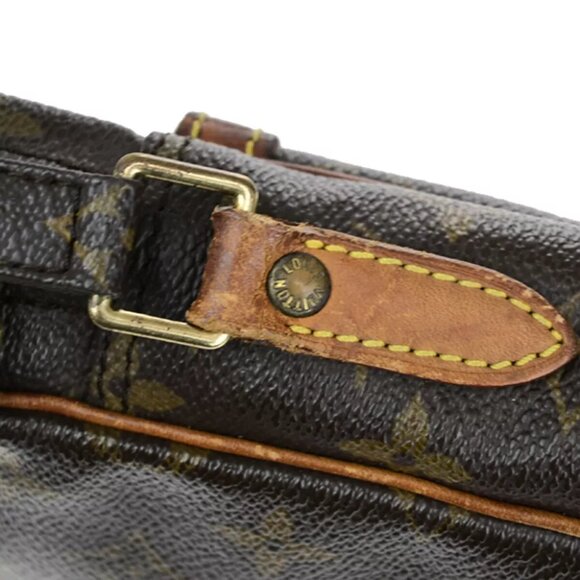 LOUIS VUITTON Danube Shoulder Bag Monogram Leather Brown France M45266 61YF386 - Picture 9 of 15